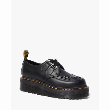 Dr Martens Férfi Sidney Bőr Creeper Platform Cipő Fekete